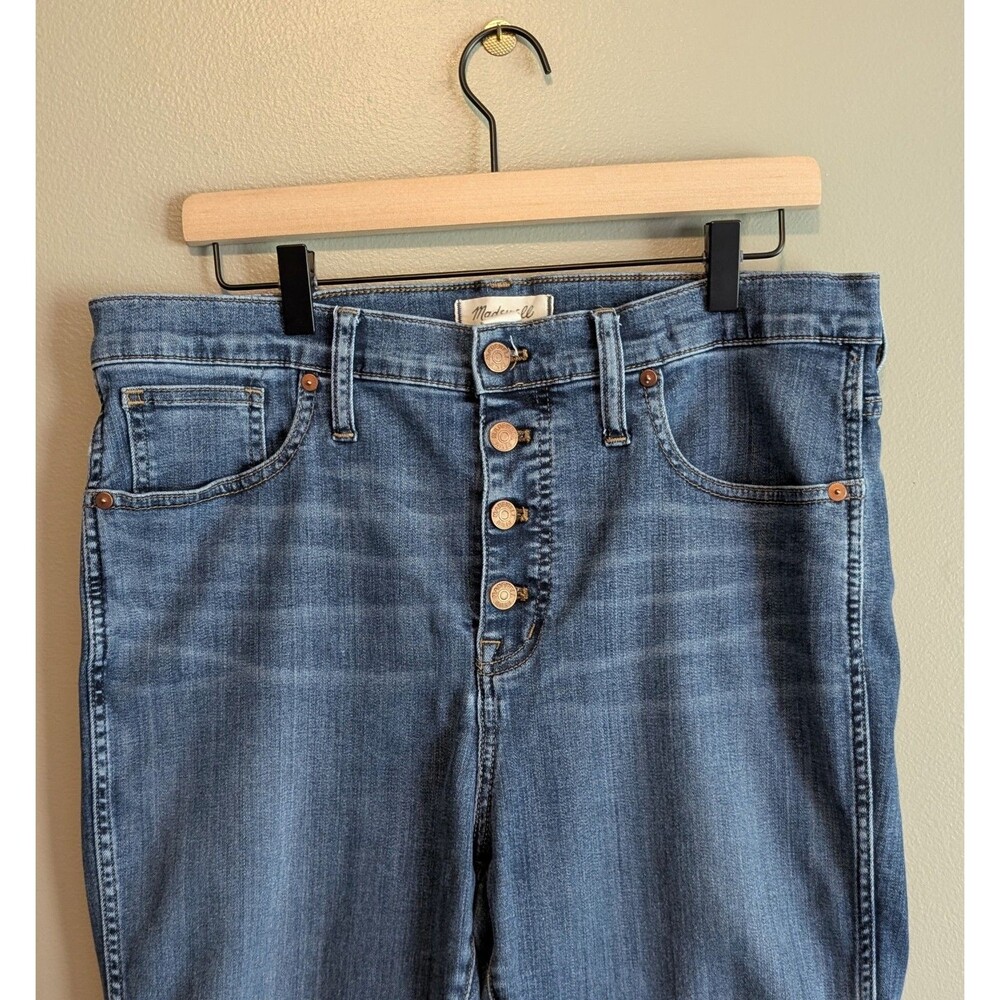 Madewell 10" High-Rise Skinny Jeans 32 Blue Denim Stretch High Waisted Pockets